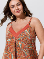 Paisley Print Backless Sleeveless Jumpsuit