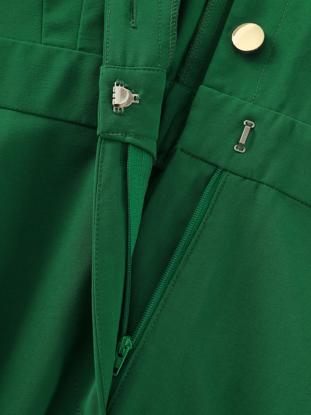 Button Placket Pockets Wide-Leg Jumpsuit