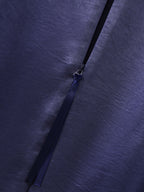Sleek Satin Draped Waist Midi Dress