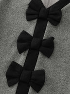 Color Contrast Bow-Front Mini Dress